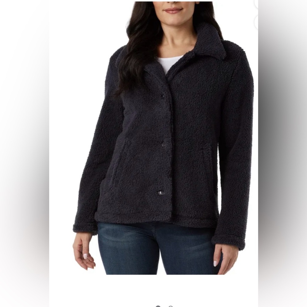 32 Degrees Women's cozy fleece button front jacket